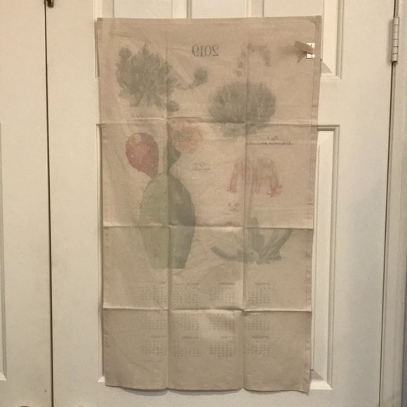 2019 calendar tea towel with cactus NWT - Picture 16 of 16